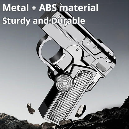 Multi-Functional Foldable Windproof Lighter, Refillable Butane Fuel Creative Shaped, Decompression Loading, Fidget Spinner Gift-Ready Box, Cool Butane Lighter for Men, Home Office(Black)