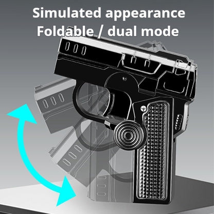 Multi-Functional Foldable Windproof Lighter, Refillable Butane Fuel Creative Shaped, Decompression Loading, Fidget Spinner Gift-Ready Box, Cool Butane Lighter for Men, Home Office(Black)